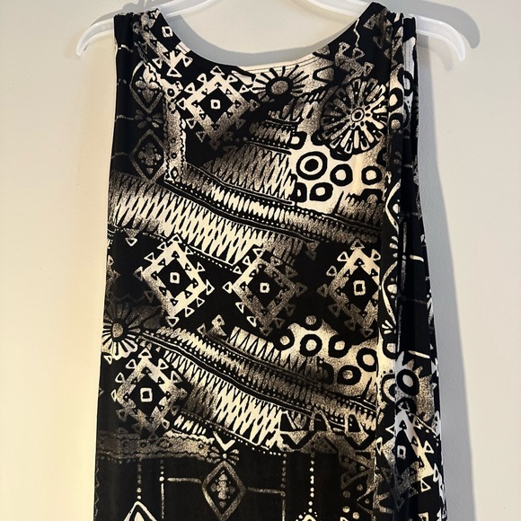 Chico's Travelers Black and Cream Sheath Midi Dress Vintage - Picture 7 of 7